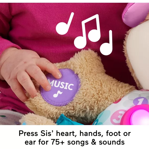 FisherPrice Baby ampamp Toddler Toy Laugh ampamp Learn Smart Stages Sis Musical Plush with Lights ampamp Phrases for Infants Ages 6 MonthsSis  Teal