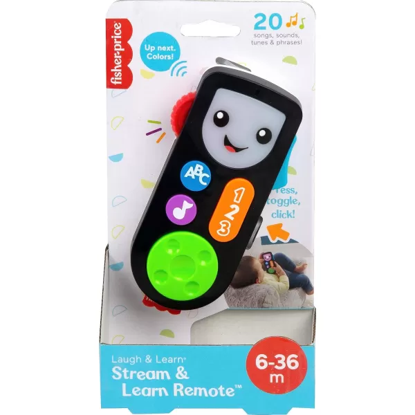 FisherPrice Baby ampamp Toddler Toy Laugh ampamp Learn Stream ampamp Learn Remote Pretend TV Control with Music ampamp Lights for Infants Ages 6 Months