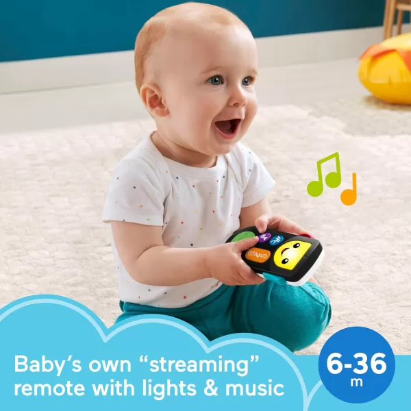 FisherPrice Baby ampamp Toddler Toy Laugh ampamp Learn Stream ampamp Learn Remote Pretend TV Control with Music ampamp Lights for Infants Ages 6 Months