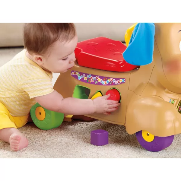 FisherPrice Baby ampamp Toddler Toy Laugh ampamp Learn StridetoRide Puppy Walker ampamp RideOn with Music Lights ampamp Blocks for Infants Ages 9 Months