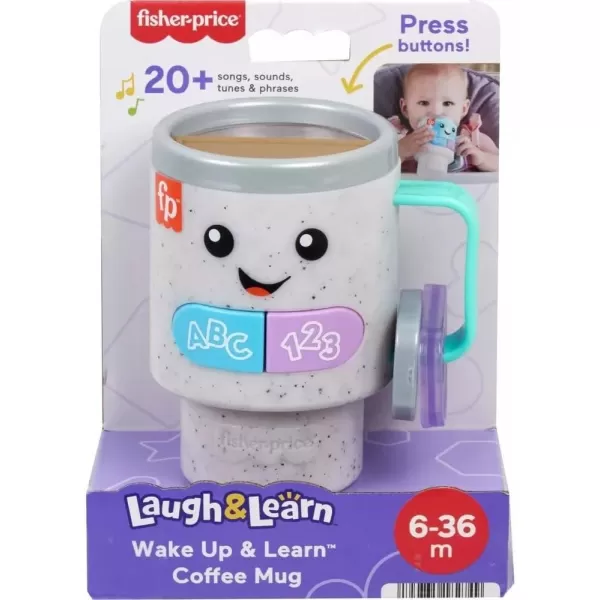 FisherPrice Baby ampamp Toddler Toy Laugh ampamp Learn Wake Up ampamp Learn Coffee Mug with Lights Music ampamp Learning for Infants Ages 6 MonthsMug