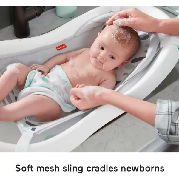 FisherPrice Baby to Toddler Bath 4in1 Sling n Seat Tub with Removable Infant Support and 2 Toys Climbing LeavesClimbing Leaves