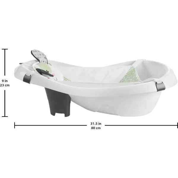 FisherPrice Baby to Toddler Bath 4in1 Sling n Seat Tub with Removable Infant Support and 2 Toys Climbing LeavesExclusive Puppy Headrest