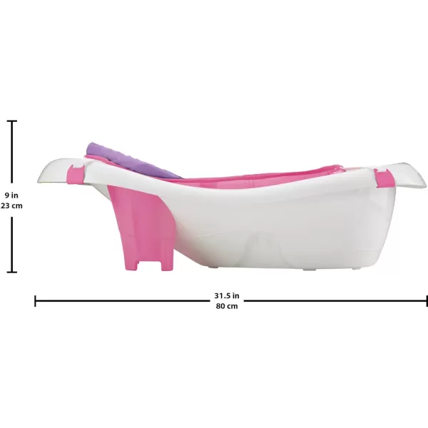 FisherPrice Baby to Toddler Bath 4in1 Sling n Seat Tub with Removable Infant Support and 2 Toys Climbing LeavesPink