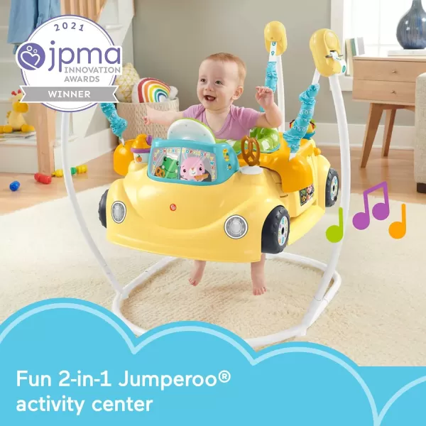 FisherPrice Baby to Toddler Learning Toy 2in1 Servin Up Fun Jumperoo Activity Center with Music Lights and Shape Sorting Puzzle Play