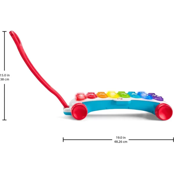 FisherPrice Baby to Toddler Learning Toy Giant LightUp Xylophone PullAlong Musical Activity with Smart Stages for Infants Ages 9 MonthsShips in Own Container
