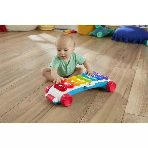 FisherPrice Baby to Toddler Learning Toy Giant LightUp Xylophone PullAlong Musical Activity with Smart Stages for Infants Ages 9 MonthsShips in Own Container