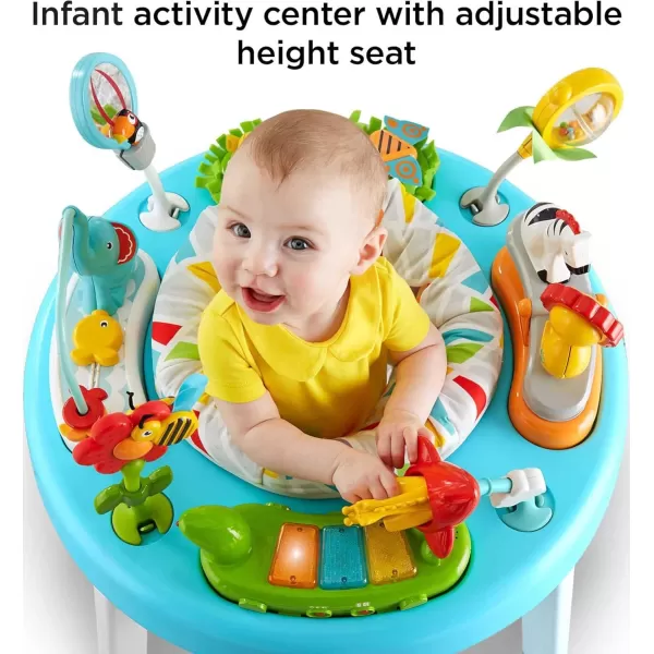 FisherPrice Baby to Toddler Toy 3in1 SittoStand Activity Center with Music Lights and Spiral Ramp Jazzy Jungle