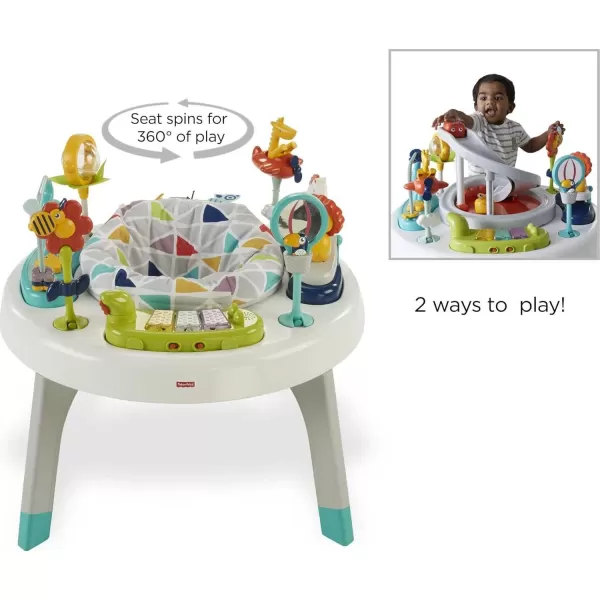 FisherPrice Baby to Toddler Toy 3in1 SittoStand Activity Center with Playmat plus Music Lights and Spiral Ramp