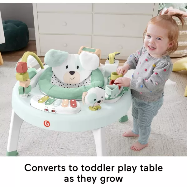 FisherPrice Baby to Toddler Toy 3in1 SnugaPuppy Activity Center and Play Table with Lights Sounds and Developmental Activities