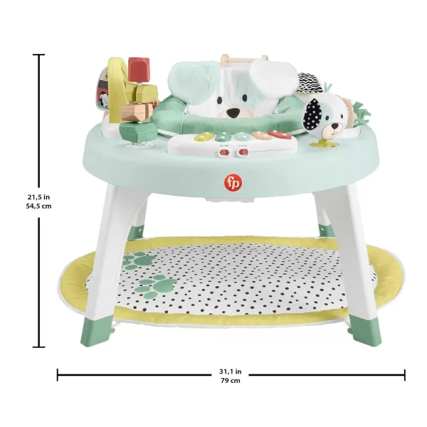 FisherPrice Baby to Toddler Toy 3in1 SnugaPuppy Activity Center and Play Table with Lights Sounds and Developmental Activities