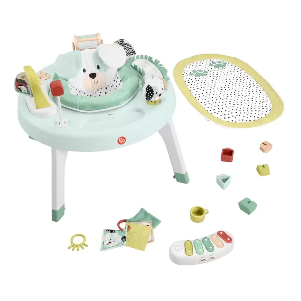 FisherPrice Baby to Toddler Toy 3in1 SnugaPuppy Activity Center and Play Table with Lights Sounds and Developmental Activities