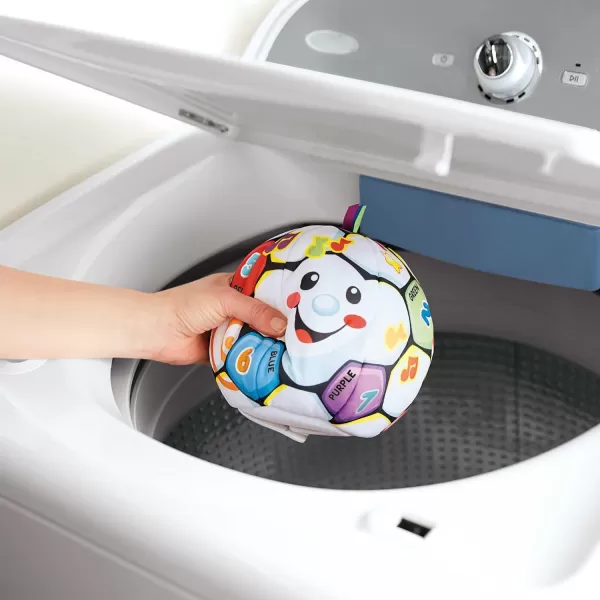 FisherPrice Baby to Toddler Toy Laugh ampamp Learn Singin Soccer Ball Musical Plush with Educational Phrases for Infants Ages 6 Months Amazon ExclusiveRetail Packaging