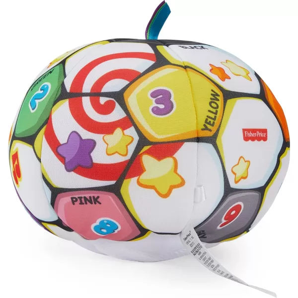 FisherPrice Baby to Toddler Toy Laugh ampamp Learn Singin Soccer Ball Musical Plush with Educational Phrases for Infants Ages 6 Months Amazon ExclusiveEasytoOpen Packaging
