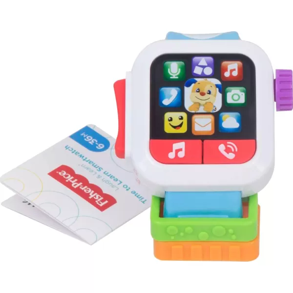 FisherPrice Baby to Toddler Toy Laugh ampamp Learn Time to Learn Smartwatch with Lights ampamp Music for Pretend Play Infants Ages 6 Months
