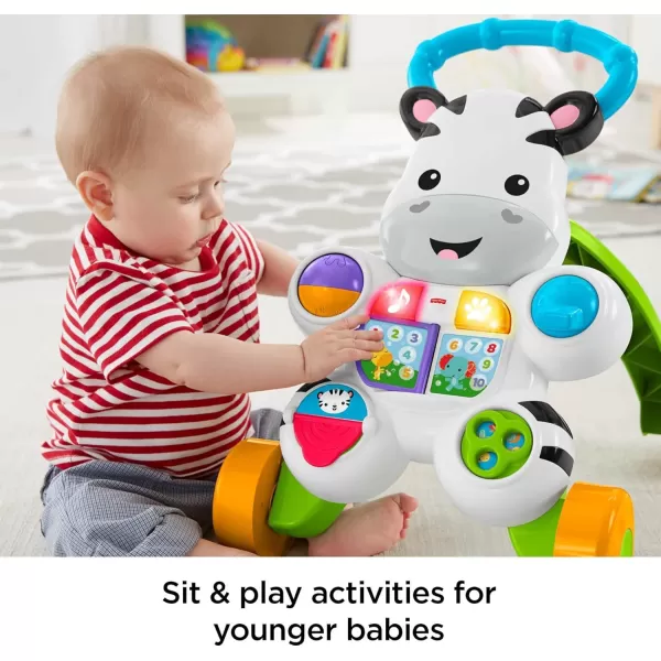 FisherPrice Baby to Toddler Toy Learn with Me Zebra Walker with Educational Music Lights ampamp Activities for Infants Ages 6 MonthsStandard Packaging