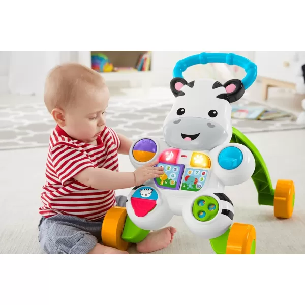 FisherPrice Baby to Toddler Toy Learn with Me Zebra Walker with Educational Music Lights ampamp Activities for Infants Ages 6 MonthsStandard Packaging
