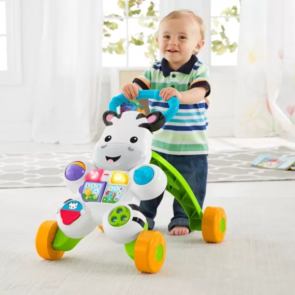 FisherPrice Baby to Toddler Toy Learn with Me Zebra Walker with Educational Music Lights ampamp Activities for Infants Ages 6 MonthsStandard Packaging