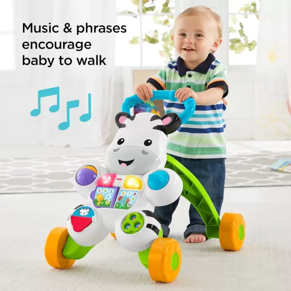 FisherPrice Baby to Toddler Toy Learn with Me Zebra Walker with Educational Music Lights ampamp Activities for Infants Ages 6 MonthsStandard Packaging