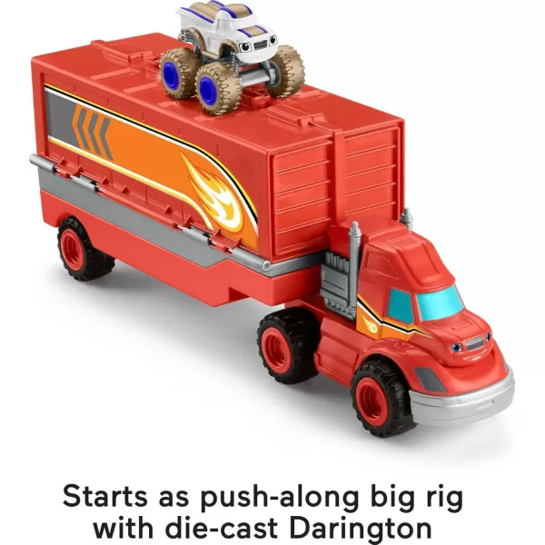 FisherPrice Blaze and The Monster Machines Toy Car Race Track Launch ampamp Stunts Hauler Transforming Playset for Kids Ages 3 Years