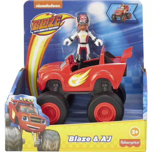 FisherPrice Blaze and The Monster Machines Toy Truck ampamp Figure Set Blaze ampamp AJ Preschool Racing Play Ages 3 YearsToy Truck  Figure Set