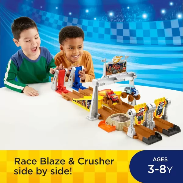 FisherPrice Blaze and the Monster Machines Toy Cars Playset Mud Pit Race Track with Blaze Crusher ampamp Slime for Kids Ages 3 Years