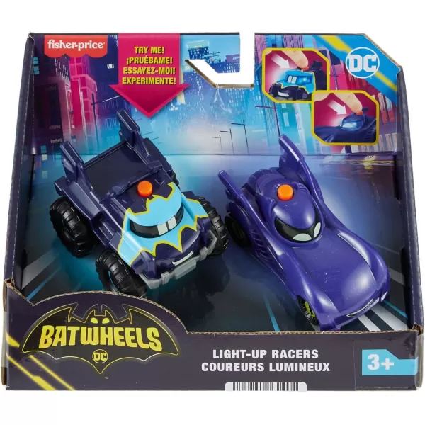 FisherPrice DC Batwheels LightUp 155 Scale Toy Cars 2Pack Bam The Batmobile and Buff Preschool Pretend Play Ages 3 Years