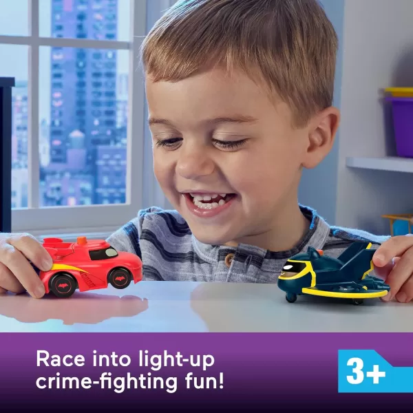 FisherPrice DC Batwheels LightUp 155 Scale Toy Cars 2Pack Redbird and Batwing Preschool Pretend Play Ages 3 Years