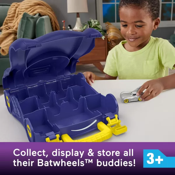 FisherPrice DC Batwheels Preschool Toy Bat The Batmobile Carrying Case with 155 Scale Diecast Car for Ages 3 Years