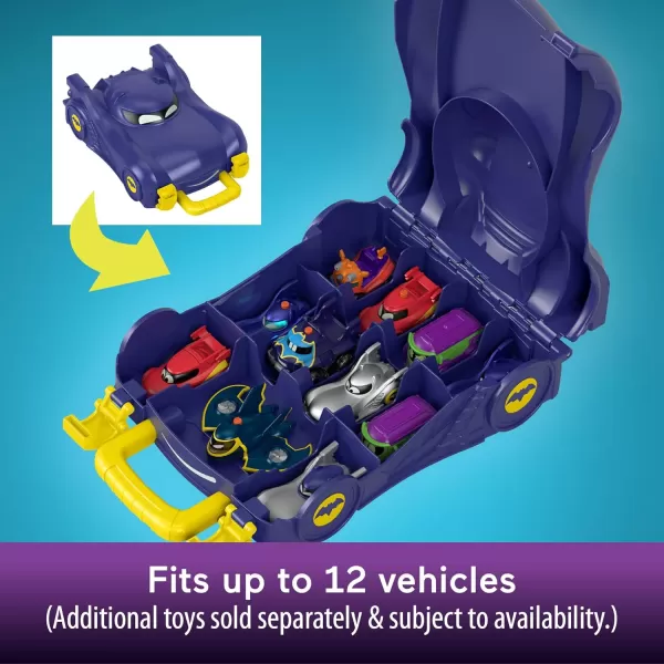 FisherPrice DC Batwheels Preschool Toy Bat The Batmobile Carrying Case with 155 Scale Diecast Car for Ages 3 Years