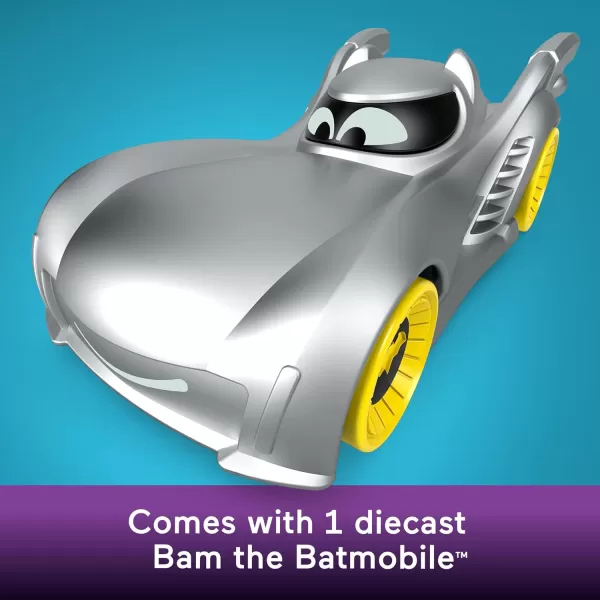 FisherPrice DC Batwheels Preschool Toy Bat The Batmobile Carrying Case with 155 Scale Diecast Car for Ages 3 Years