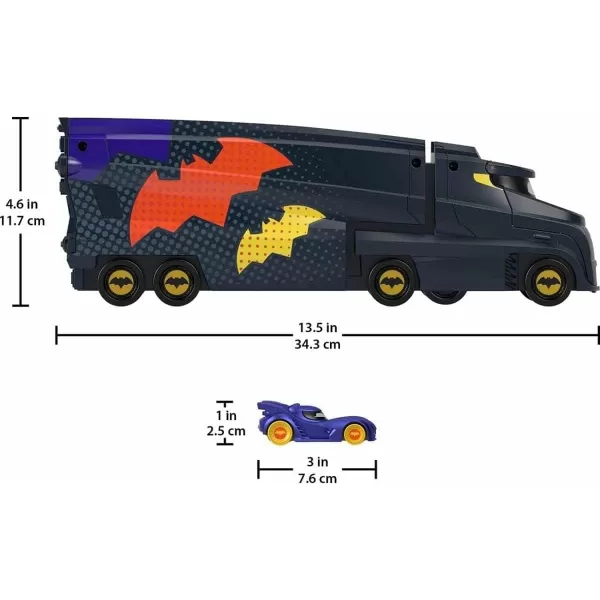 FisherPrice DC Batwheels Toy Hauler and Car BatBig Rig with Ramp and Bam The Batmobile 155 Scale Diecast Toy Vehicle Ages 3 YearsHauler