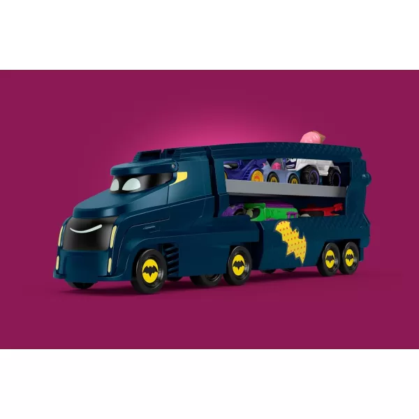 FisherPrice DC Batwheels Toy Hauler and Car BatBig Rig with Ramp and Bam The Batmobile 155 Scale Diecast Toy Vehicle Ages 3 YearsHauler