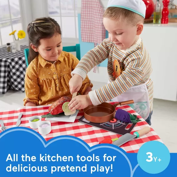 FisherPrice Head Chef Set pretend kitchen cooking play set for preschool kids ages 3 years and up