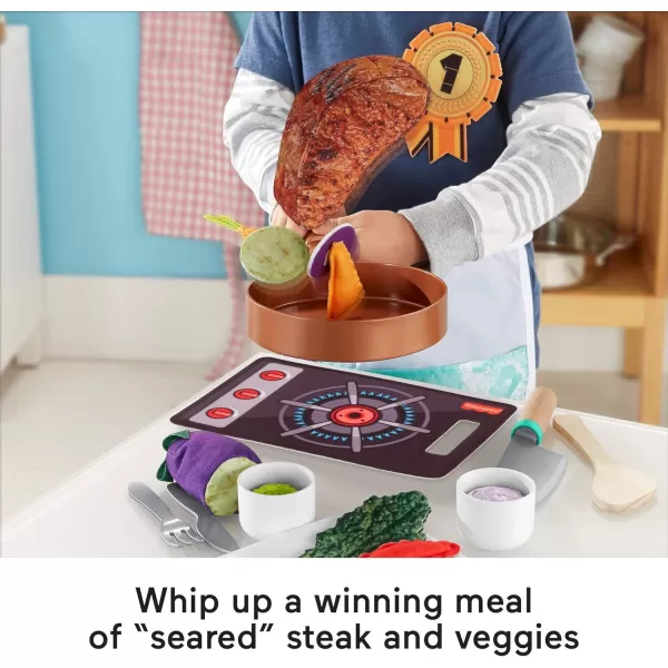 FisherPrice Head Chef Set pretend kitchen cooking play set for preschool kids ages 3 years and up