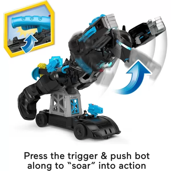 FisherPrice Imaginext DC Super Friends Batman Toy BatTech Batbot Playset 2FtTall Robot with Lights ampamp Sounds for Pretend Play Kids Ages 3 Years