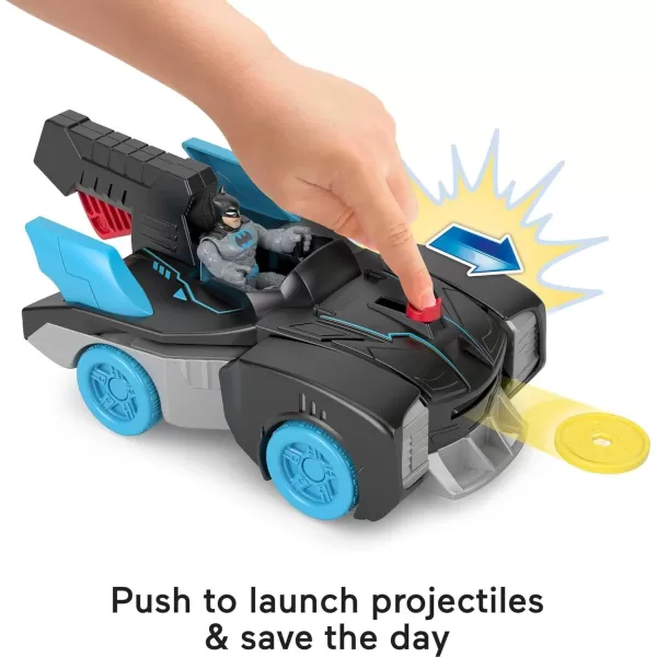 FisherPrice Imaginext DC Super Friends Batman Toy BatTech Batmobile Car ampamp LightUp Figure for Preschool Pretend Play Kids Ages 3 Years