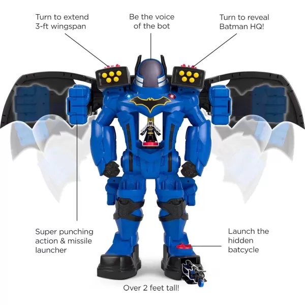 FisherPrice Imaginext DC Super Friends Batman Toy Batbot Xtreme Robot Playset 30 Inches Tall with Figure for Pretend Play Kids Ages 3 Years Amazon ExclusiveFrustrationFree Packaging