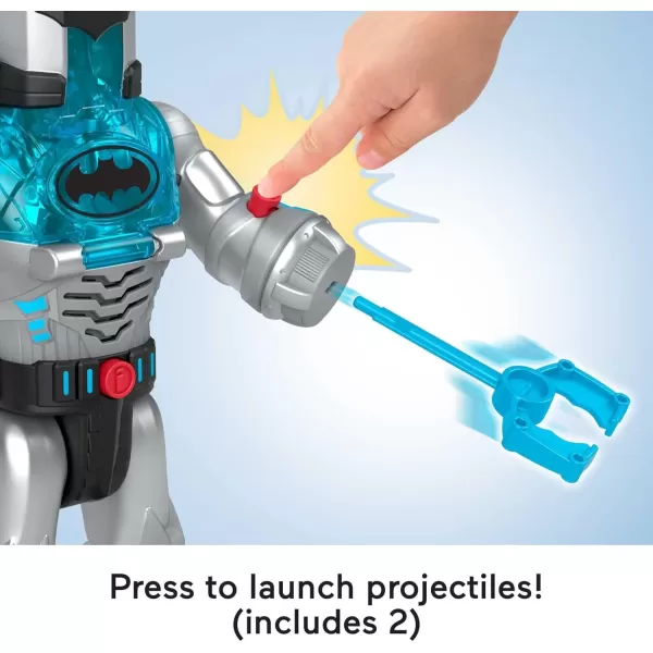 FisherPrice Imaginext DC Super Friends Batman Toy Insider ampamp Exo Suit 12Inch Robot with Lights Sounds ampamp Figure for Ages 3 Years Defender GreyGrey