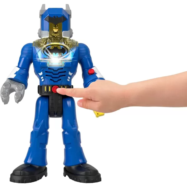 FisherPrice Imaginext DC Super Friends Batman Toy Insider ampamp Exo Suit 12Inch Robot with Lights Sounds ampamp Figure for Ages 3 Years Defender GreyBlue