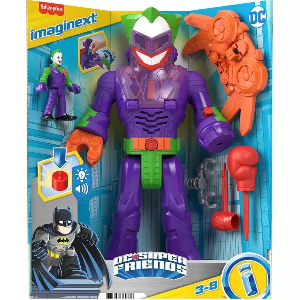 FisherPrice Imaginext DC Super Friends Batman Toy Insider ampamp Exo Suit 12Inch Robot with Lights Sounds ampamp Figure for Ages 3 Years Defender GreyGreen