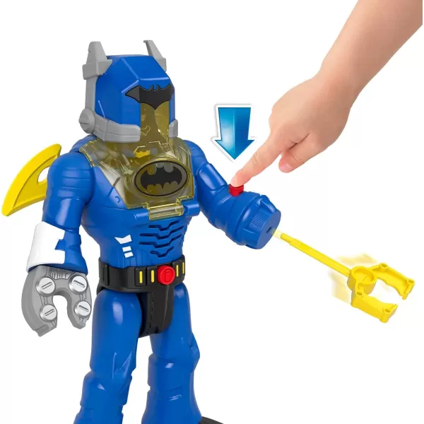FisherPrice Imaginext DC Super Friends Batman Toy Insider ampamp Exo Suit 12Inch Robot with Lights Sounds ampamp Figure for Ages 3 Years Defender GreyBlue