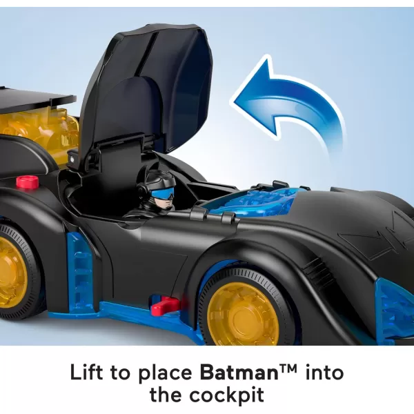 FisherPrice Imaginext DC Super Friends Batman Toy Shake ampamp Spin Batmobile with Poseable Figure for Pretend Play Kids Ages 3 Years