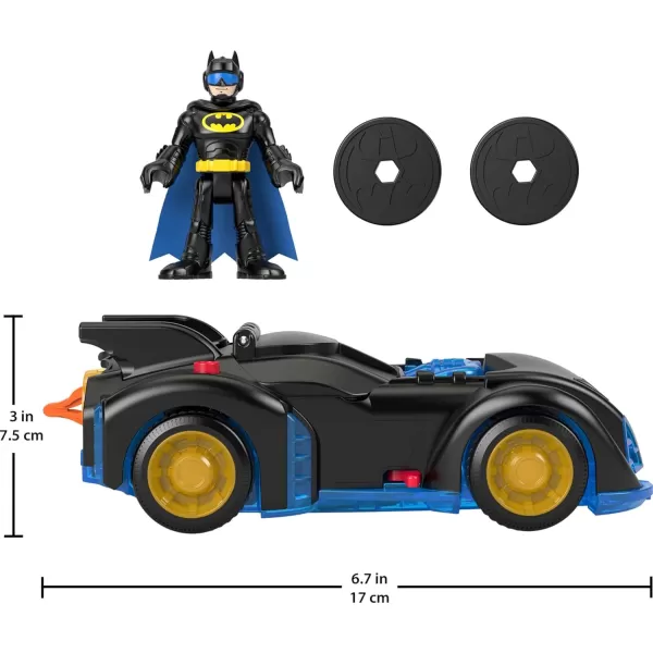 FisherPrice Imaginext DC Super Friends Batman Toy Shake ampamp Spin Batmobile with Poseable Figure for Pretend Play Kids Ages 3 Years