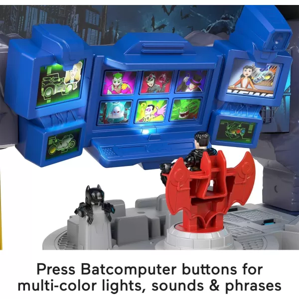 FisherPrice Imaginext DC Super Friends Batman Toy Super Surround Batcave Playset Lights Sounds ampamp Phrases for Ages 3 Years 33 x 42 Inches