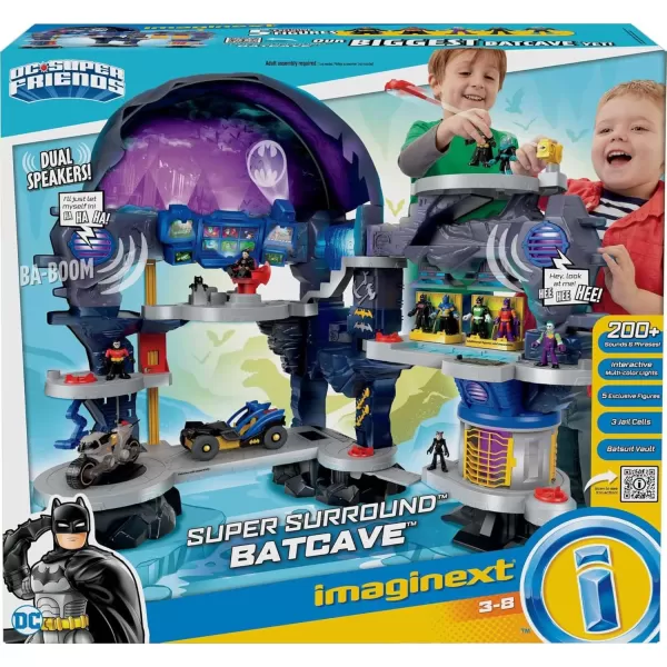 FisherPrice Imaginext DC Super Friends Batman Toy Super Surround Batcave Playset Lights Sounds ampamp Phrases for Ages 3 Years 33 x 42 Inches