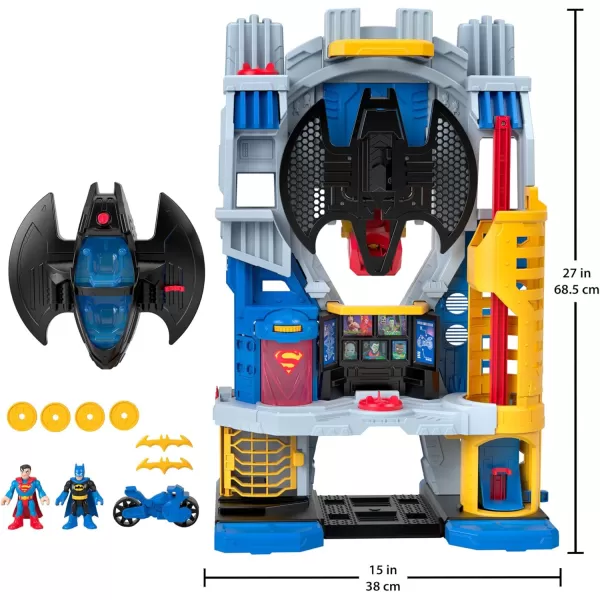 FisherPrice Imaginext DC Super Friends Batman Toy Ultimate Headquarters Playset 2Ft Tall Lights Sounds ampamp 10 Pieces for Kids Ages 3 YearsHeadquarters