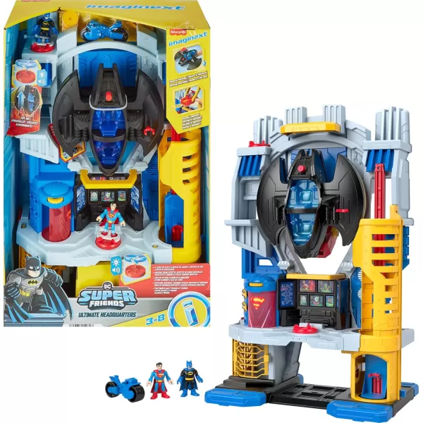 FisherPrice Imaginext DC Super Friends Batman Toy Ultimate Headquarters Playset 2Ft Tall Lights Sounds ampamp 10 Pieces for Kids Ages 3 YearsHeadquarters