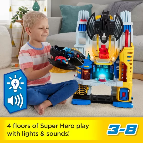 FisherPrice Imaginext DC Super Friends Batman Toy Ultimate Headquarters Playset 2Ft Tall Lights Sounds ampamp 10 Pieces for Kids Ages 3 YearsHeadquarters