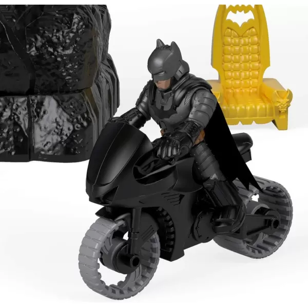 FisherPrice Imaginext DC Super Friends Batman Toy Wayne Manor Batcave Playset with Figure ampamp Batcyle for Pretend Play Kids Ages 3 Years Amazon Exclusive